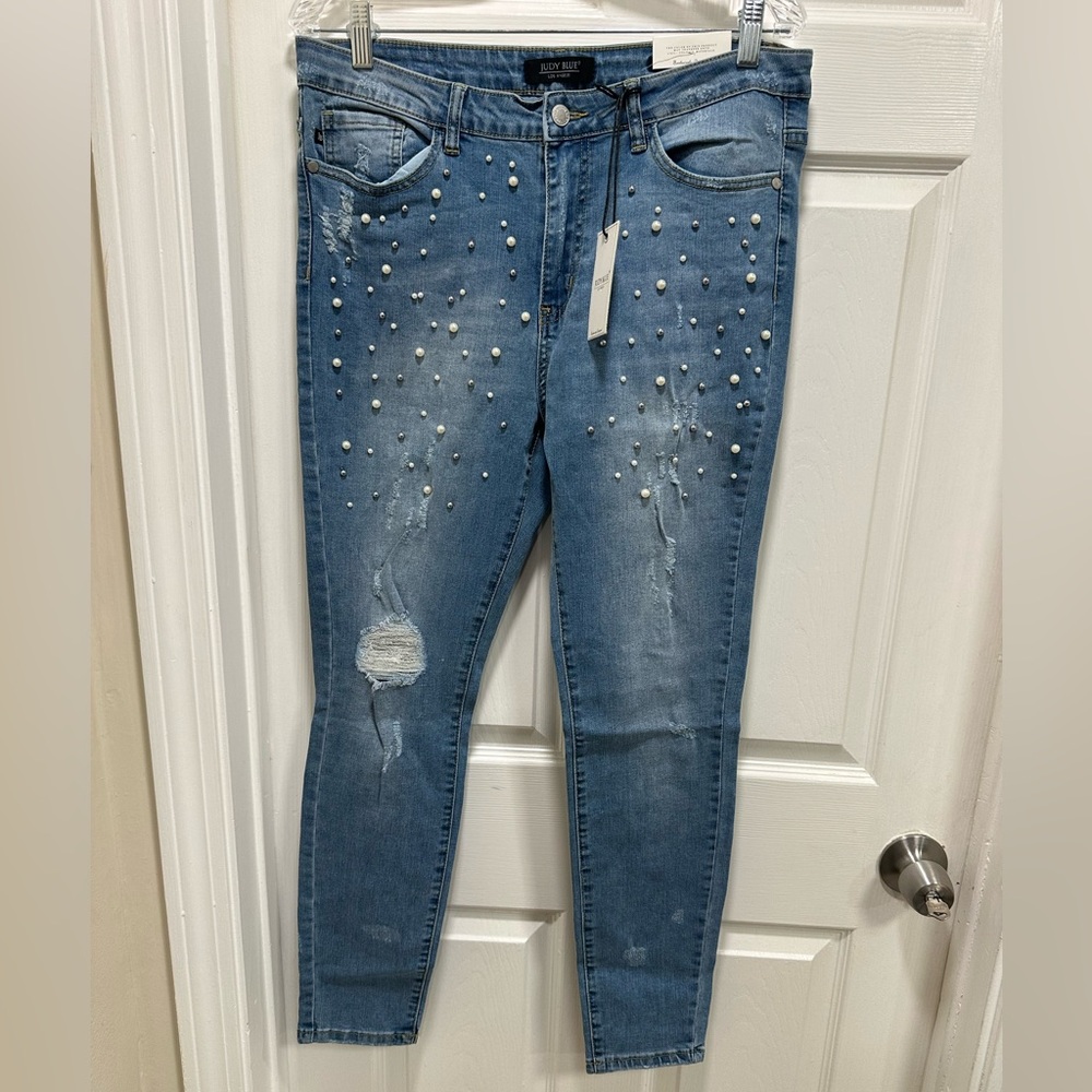 Judy Blue Pearl Distressed Skinny Jeans NWT